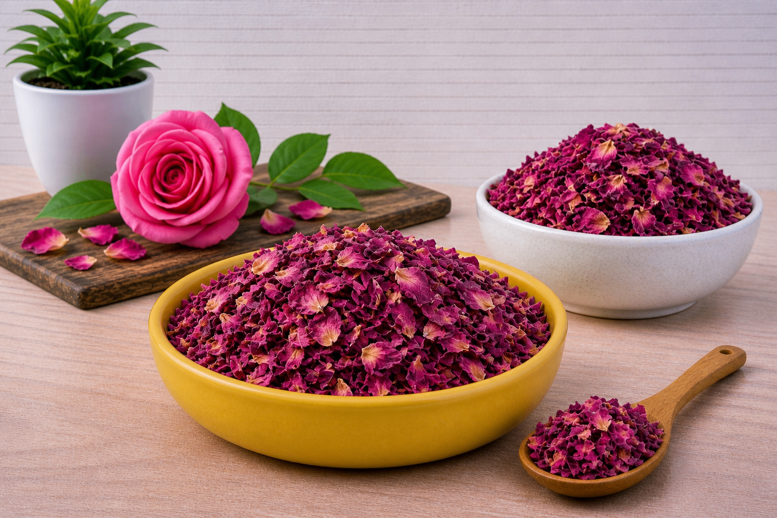 Nutrajun Freeze Dried Rose Flakes Manufacturer, Supplier and Exporter for Global Food, Beverage and Botanical Industries