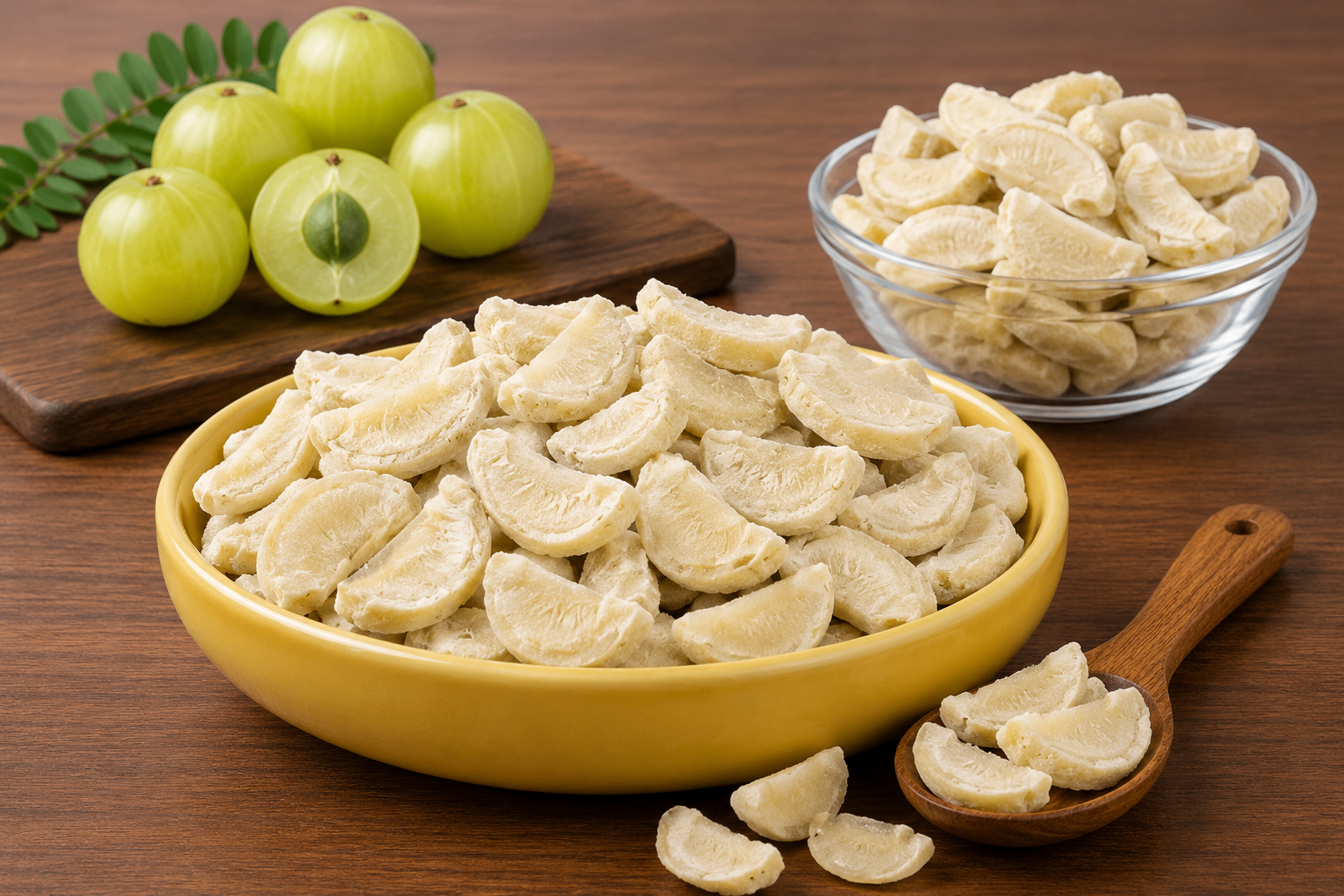 Freeze Dried Amla Slice Manufacturer, Exporter & Bulk Wholesale Supplier in India — Nutrajun LLP